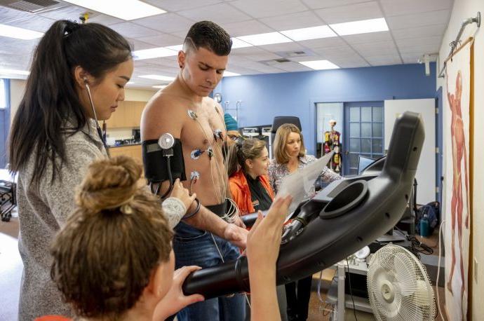 cardiac stress test with students