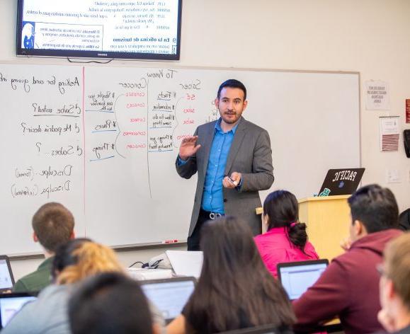 benerd alum teaching a class